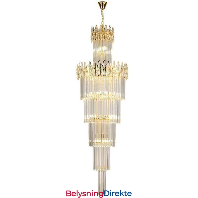 Moderne Spektakulære Høytliggende Pendellampe I Trapper