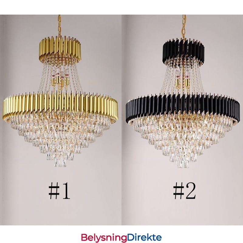 Moderne Krystall Pendelbelysning Rund Taklampe Hengende Lys