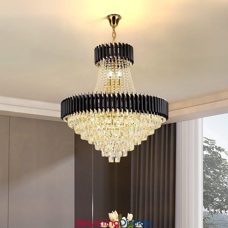 Moderne Krystall Pendelbelysning Rund Taklampe Hengende Lys