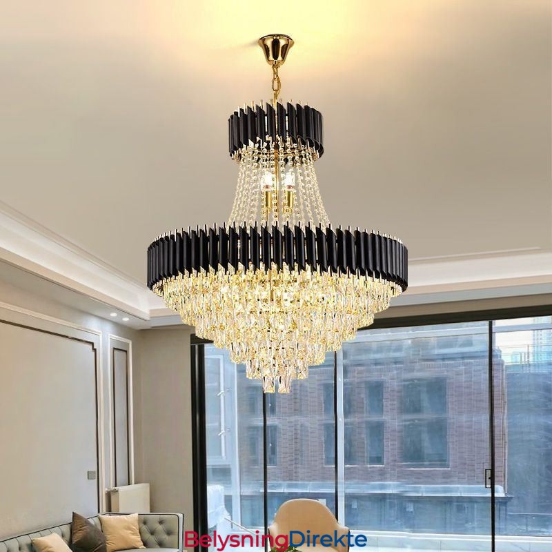 Moderne Krystall Pendelbelysning Rund Taklampe Hengende Lys