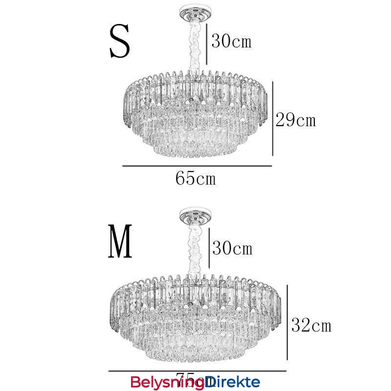 Krystall Pendellampe Luksuriøs Takbelysning 12 16 Lys
