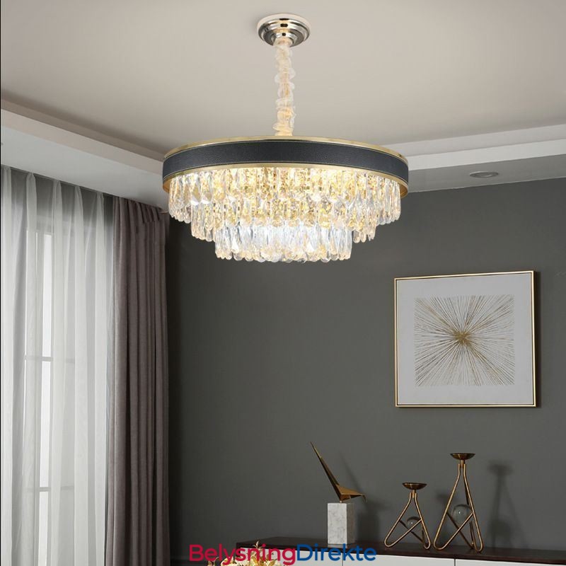 Moderne Pendellampe Krystall Taklampe 9 12 16 Lys