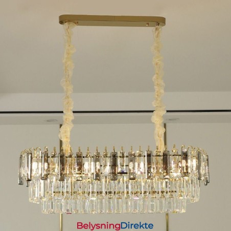 Rektangulær Pendellampe I Krystall I Tak