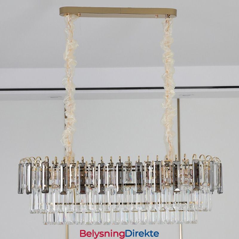 Rektangulær Pendellampe I Krystall I Tak