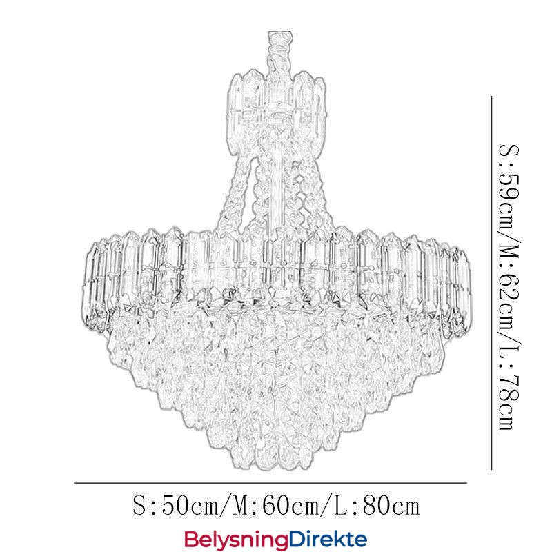 Krystall Pendellampe Konisk Hengende Lysarmatur