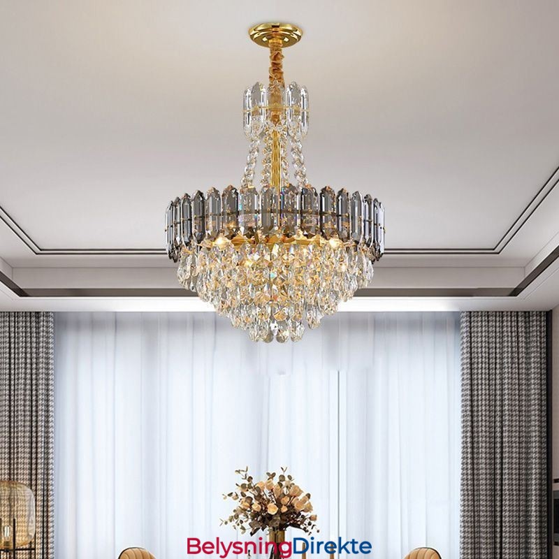 Krystall Pendellampe Konisk Hengende Lysarmatur