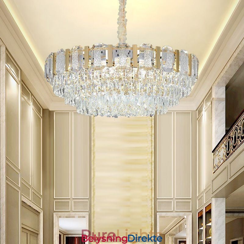 Krystall Pendellampe Rund Taklampe