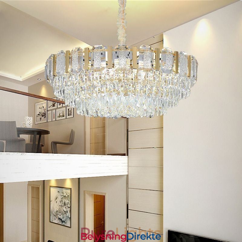 Krystall Pendellampe Rund Taklampe