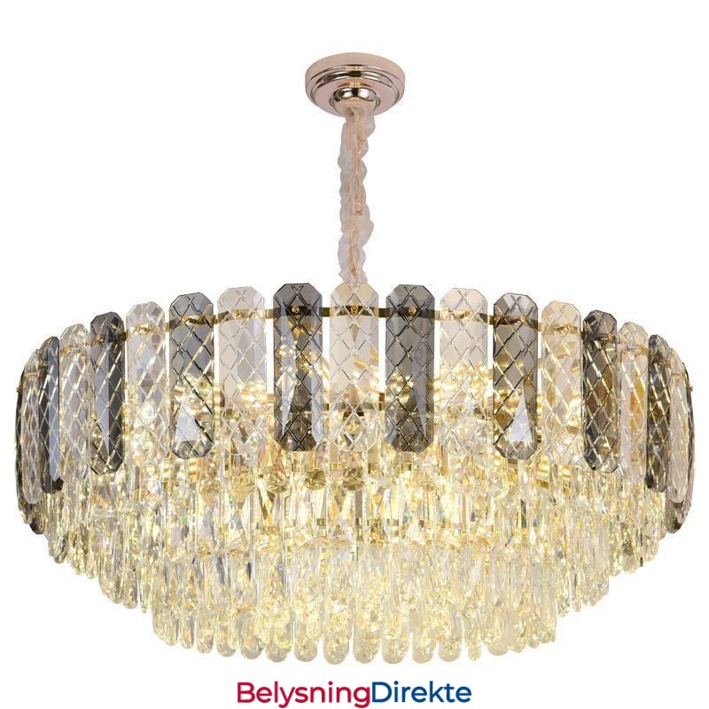 Europeisk Pendellampe Krystallrund Taklampe