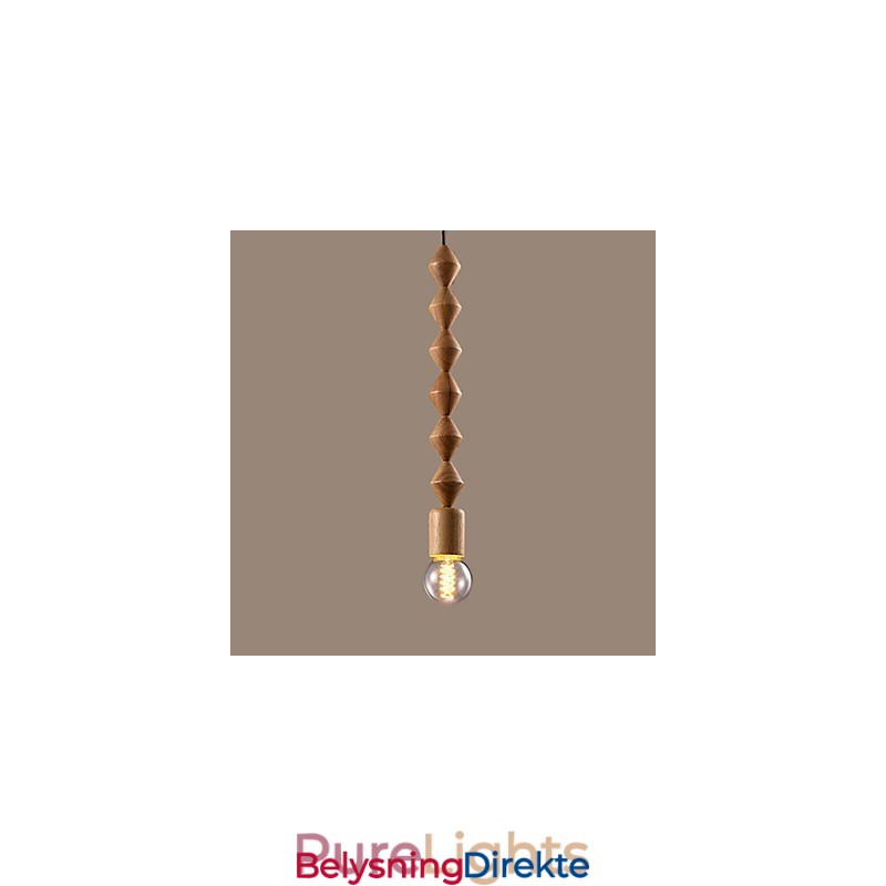 Tradisjonell Klassisk Mini-Stil Lysekrone I Tre Og Bambus