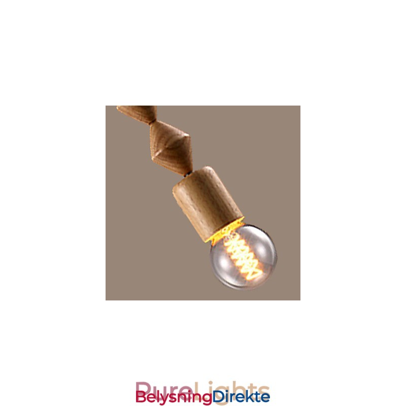 Tradisjonell Klassisk Mini-Stil Lysekrone I Tre Og Bambus