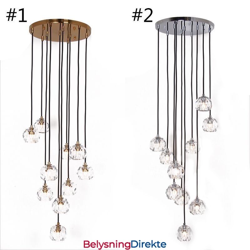 Moderne Krystallfotballformet Taklampe Hengende Lys