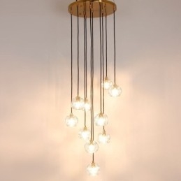 Moderne Krystallfotballformet Taklampe Hengende Lys