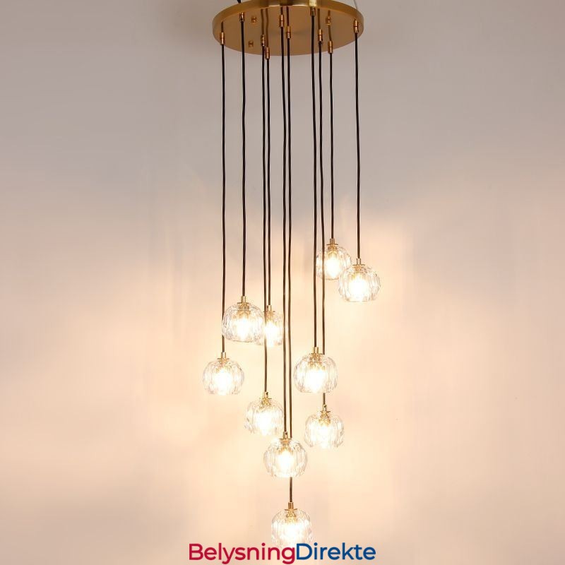 Moderne Krystallfotballformet Taklampe Hengende Lys