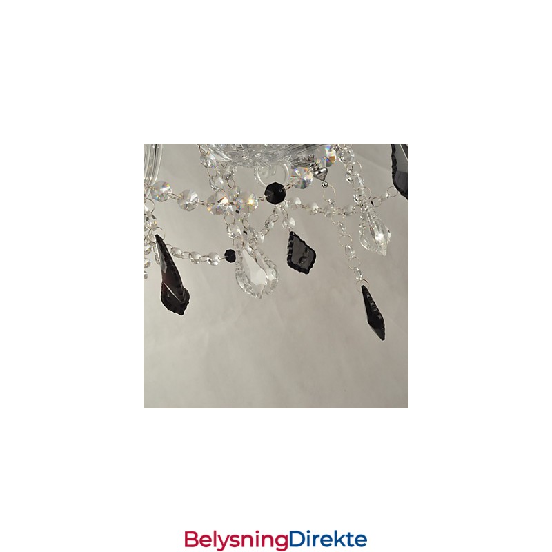 Elegant Krystalllysekrone Med 12 Lys