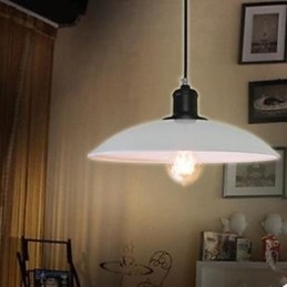 Kontraktert Hvit Droplight Rustikk Hytte Tradisjonell Klassisk Pendellampe