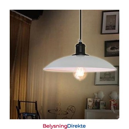 Kontraktert Hvit Droplight Rustikk Hytte Tradisjonell Klassisk Pendellampe