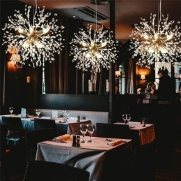 Fyrverkerikronekrone Med 8 Lys Og Løvetann-Anhengslampe