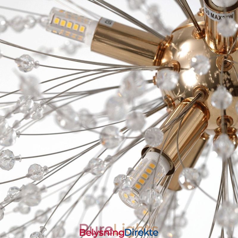 Fyrverkerikronekrone Med 8 Lys Og Løvetann-Anhengslampe