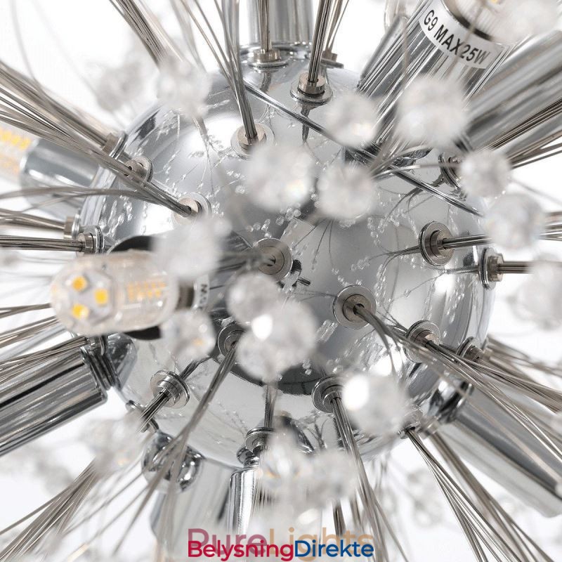 Fyrverkerikronekrone Med 8 Lys Og Løvetann-Anhengslampe