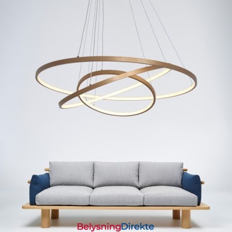 Pendellampe Moderne Lysekronebelysning Taklampe Med 3 Ringer