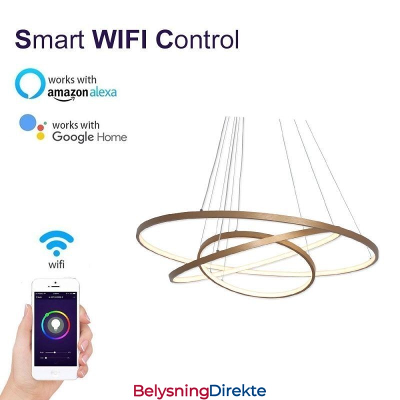 Pendellampe Moderne Lysekronebelysning Taklampe Med 3 Ringer