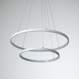 Moderne Enkel Pendellampe I Aluminium Med Dobbel Ring
