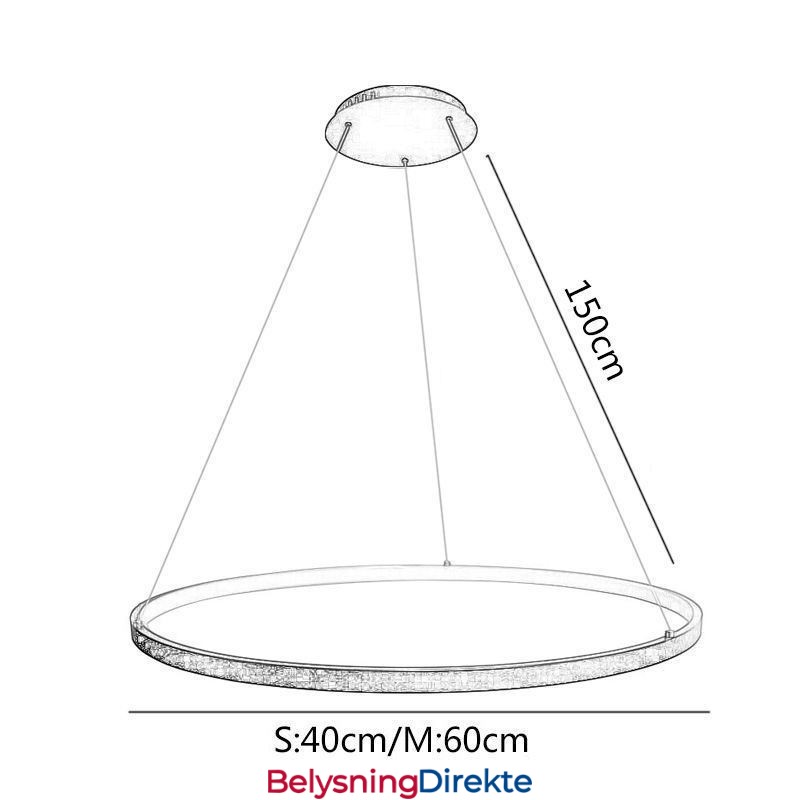 Pendellampe I Akryl, Sirkelformet Hengelampe