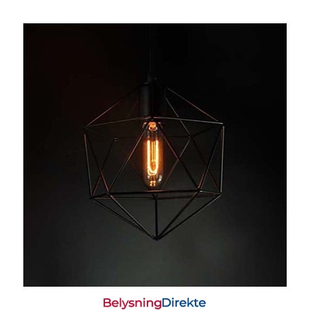 Europeisk Stil Vintage Lysekrone I Diamantform, Svart