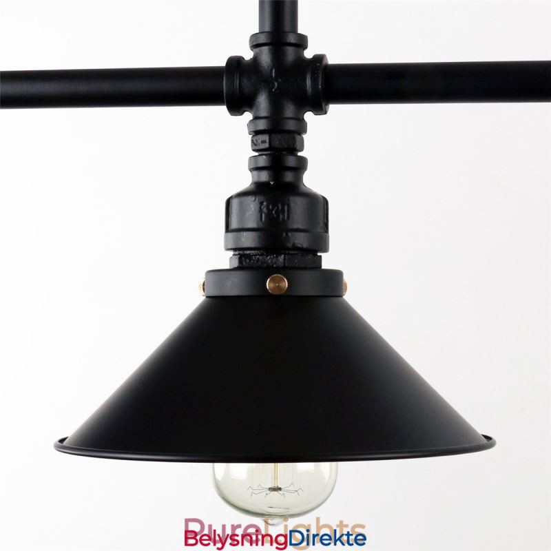 3-Lys Retro Industriell Vintage Vannrør Anhengslampe Lysekrone Landlig Rustikk Stil