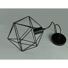 Europeisk Stil Vintage Lysekrone I Diamantform, Svart