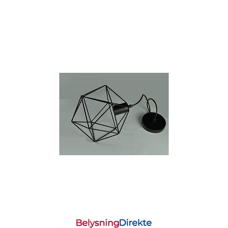 Europeisk Stil Vintage Lysekrone I Diamantform, Svart