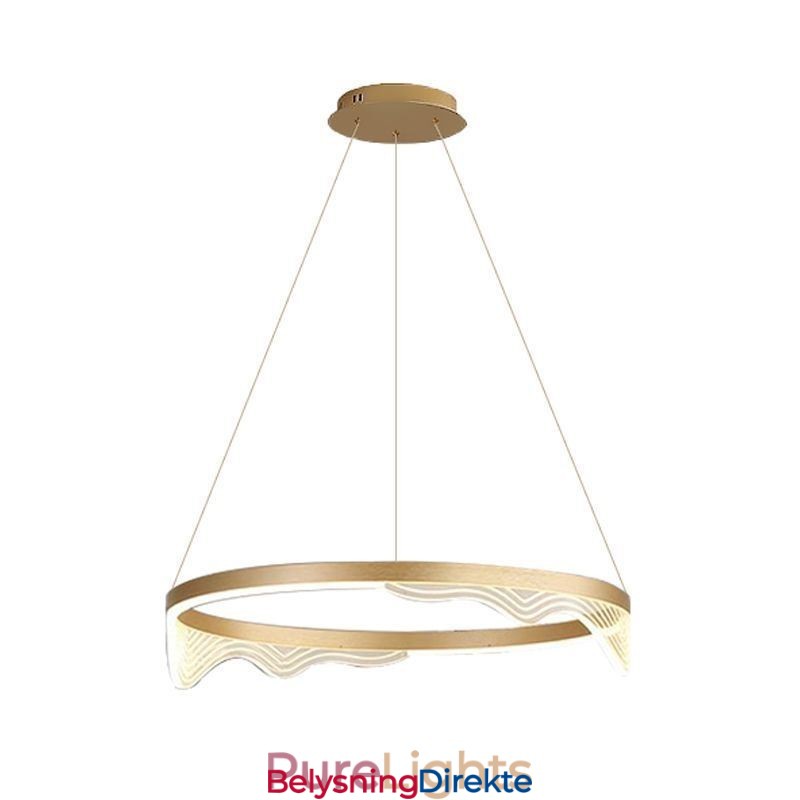 Nordisk Aluminiums Pendellampe Golden Wave Ripple Hengelampe
