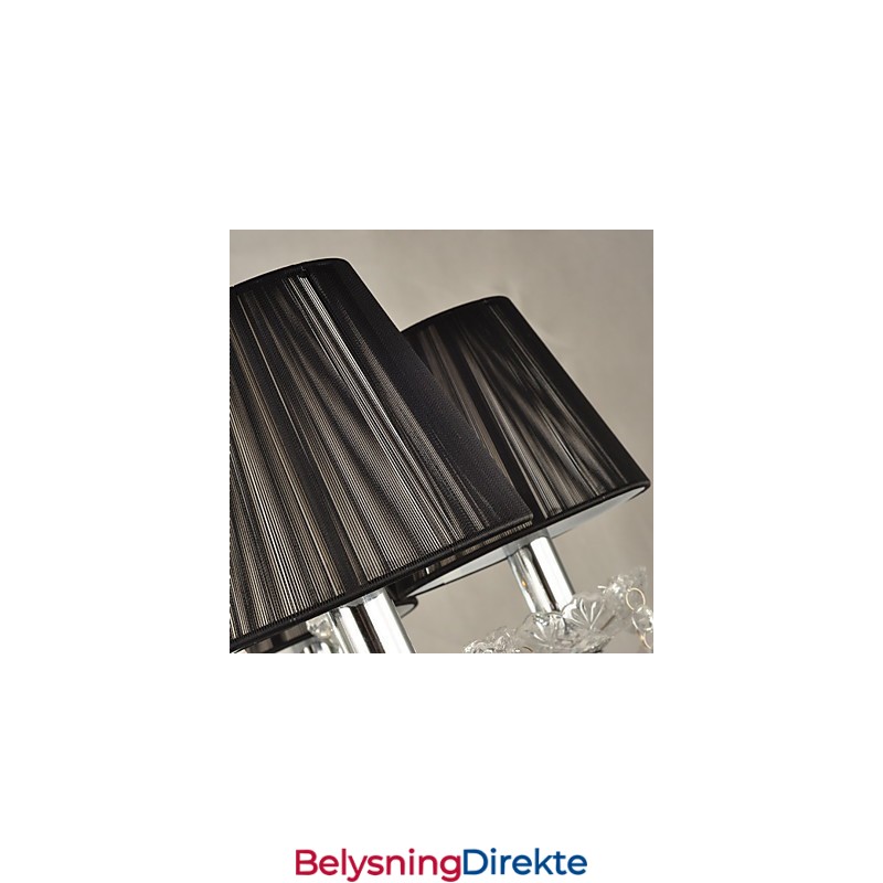 Elegant Krystalllysekrone Med 12 Lys