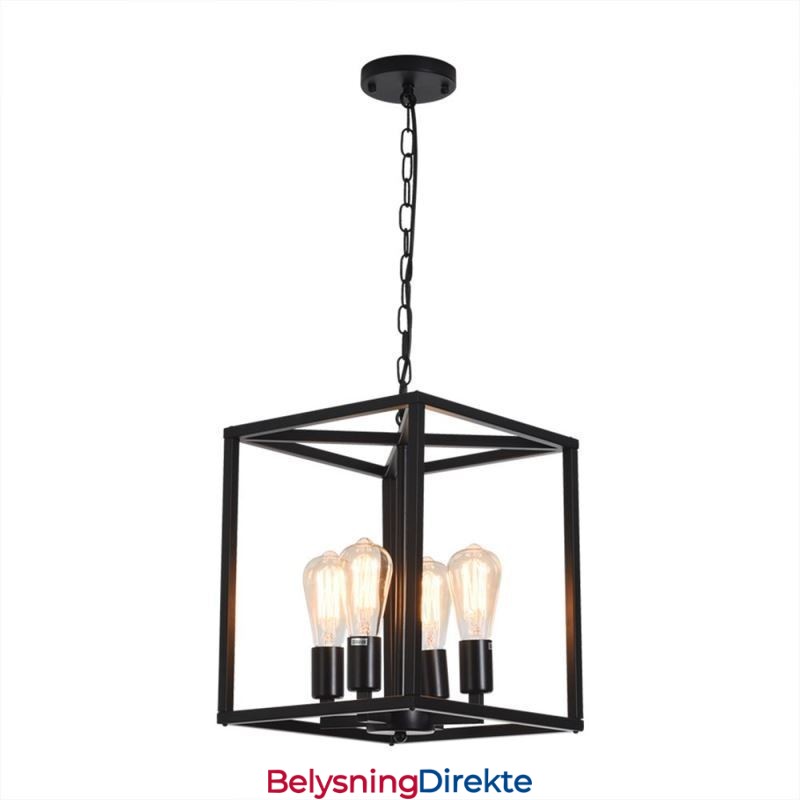 Moderne Enkel Pendellampe I Jernbur