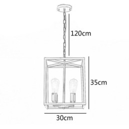Moderne Enkel Pendellampe I Jernbur