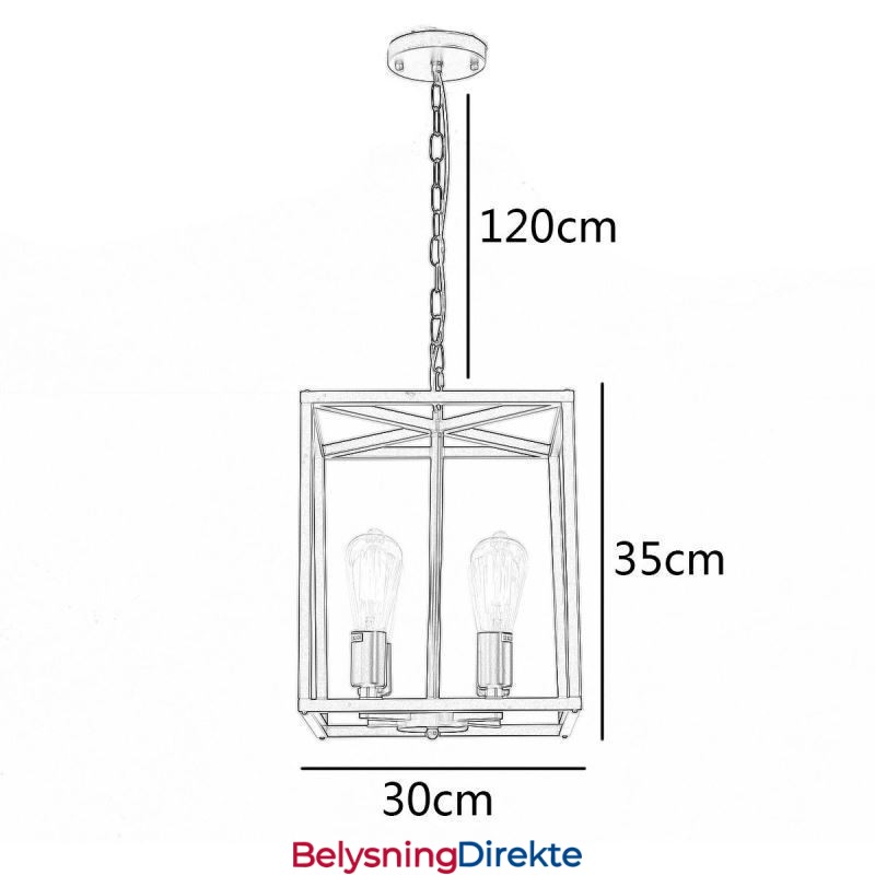 Moderne Enkel Pendellampe I Jernbur