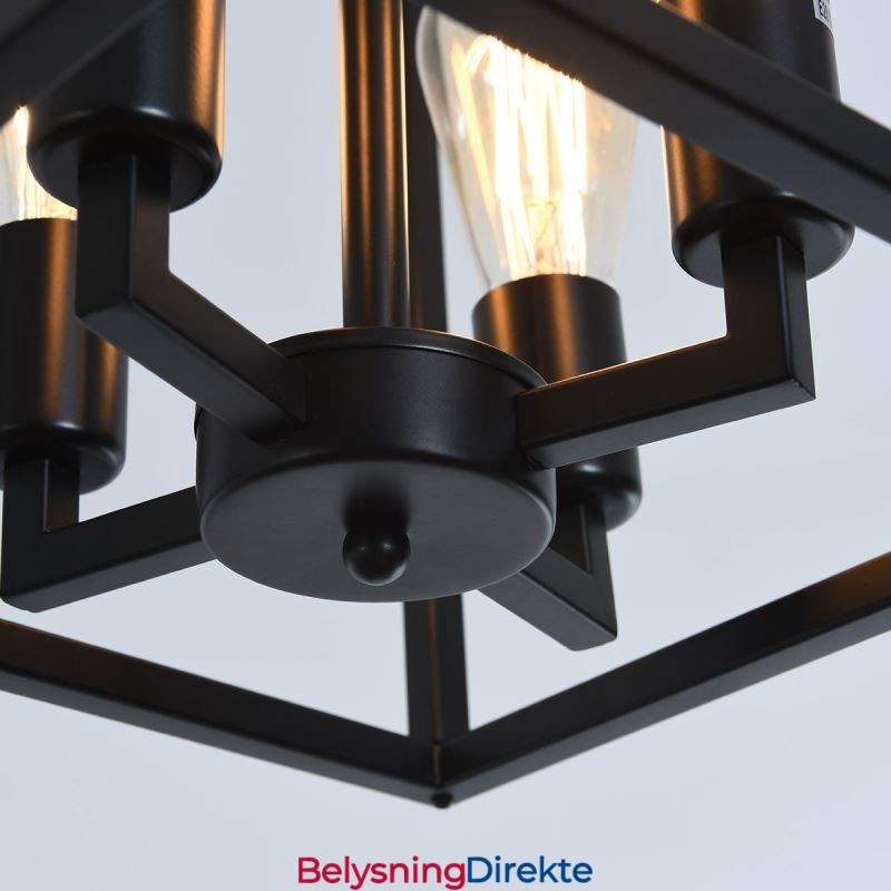 Moderne Enkel Pendellampe I Jernbur