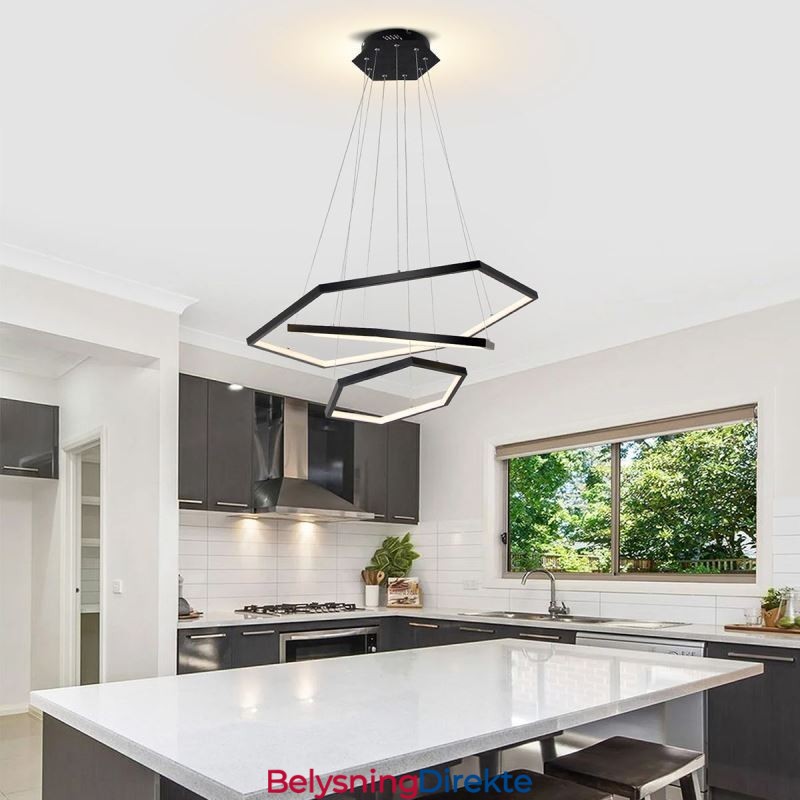 Moderne Sekskantet Hengelampe