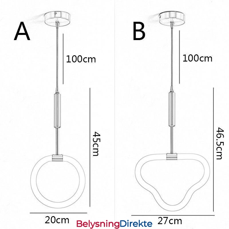 Moderne Taklampe Dimbar Akryl Taklampe