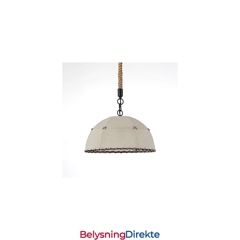 Halvrund Formet 1 Lys Pendellampe Vintage Stil Industristil Gul Stoff Og Metall Dråpelampe