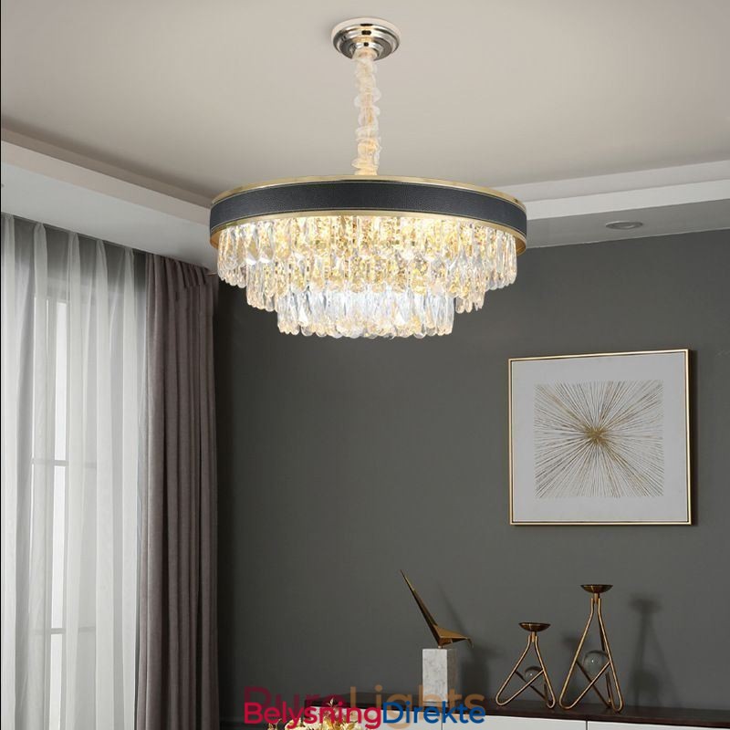 Moderne Pendellampe Krystall Taklampe 9 12 16 Lys