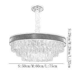 Moderne Pendellampe Krystall Taklampe 9 12 16 Lys