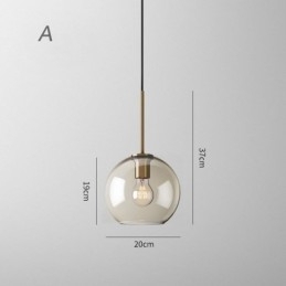 Minimalistisk Dekorativ Glasslampe I Konjakkfarget Glass