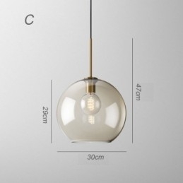 Minimalistisk Dekorativ Glasslampe I Konjakkfarget Glass