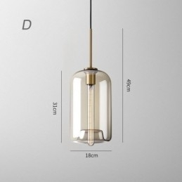 Minimalistisk Dekorativ Glasslampe I Konjakkfarget Glass