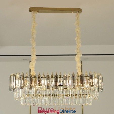 Rektangulær Pendellampe I Krystall I Tak