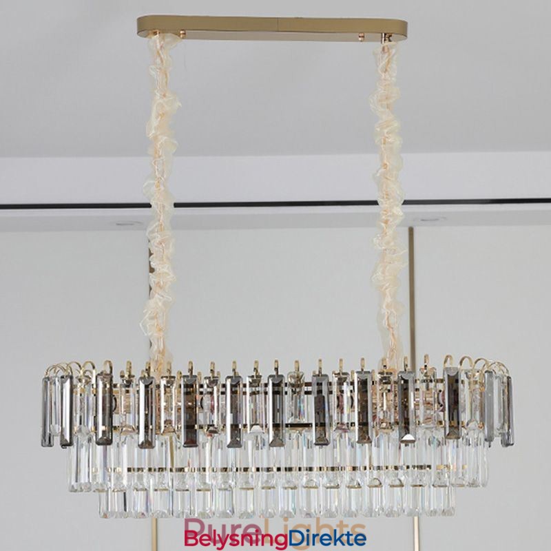 Rektangulær Pendellampe I Krystall I Tak