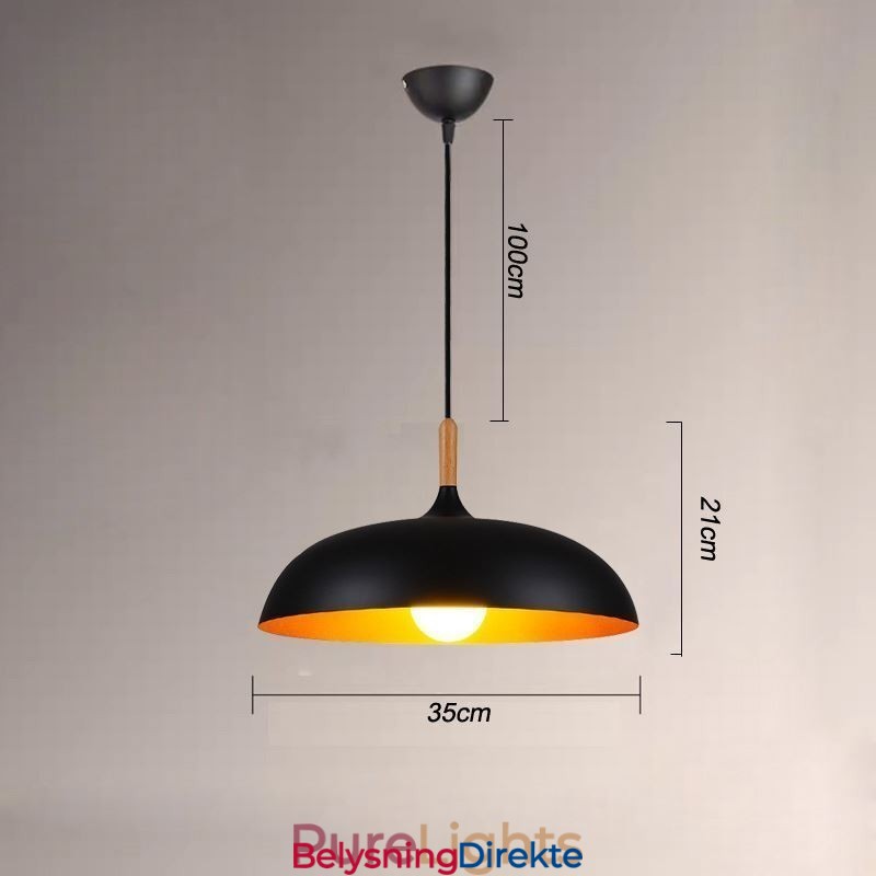 Moderne Pendellampe Minimalistisk Dekorativ Lampe Svart/Hvit