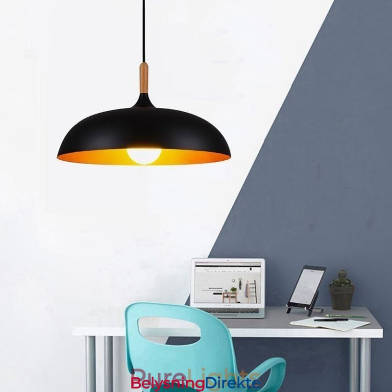 Moderne Pendellampe Minimalistisk Dekorativ Lampe Svart/Hvit